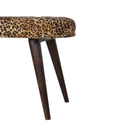 Perkins Leopard Print Velvet Bench by Lavishway | Benches & Storage Benches-59113