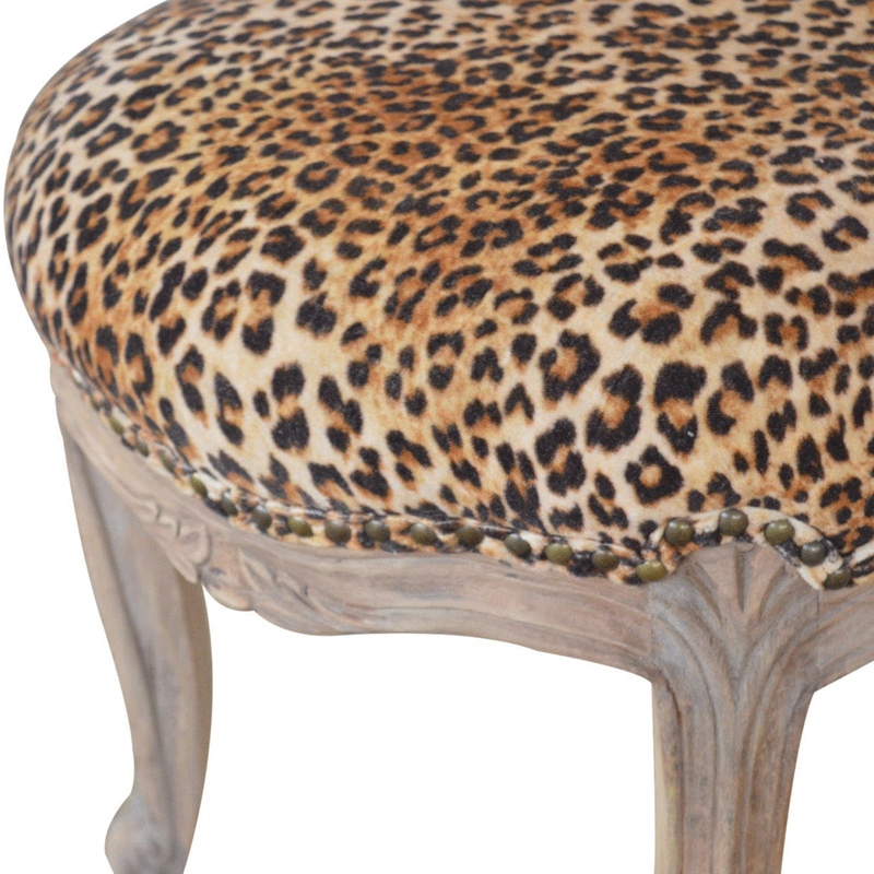Perkins Leopard Print Velvet Occasional Chair by Lavishway | Bedroom Chairs-59098