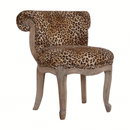 Perkins Leopard Print Velvet Occasional Chair by Lavishway | Bedroom Chairs-59096