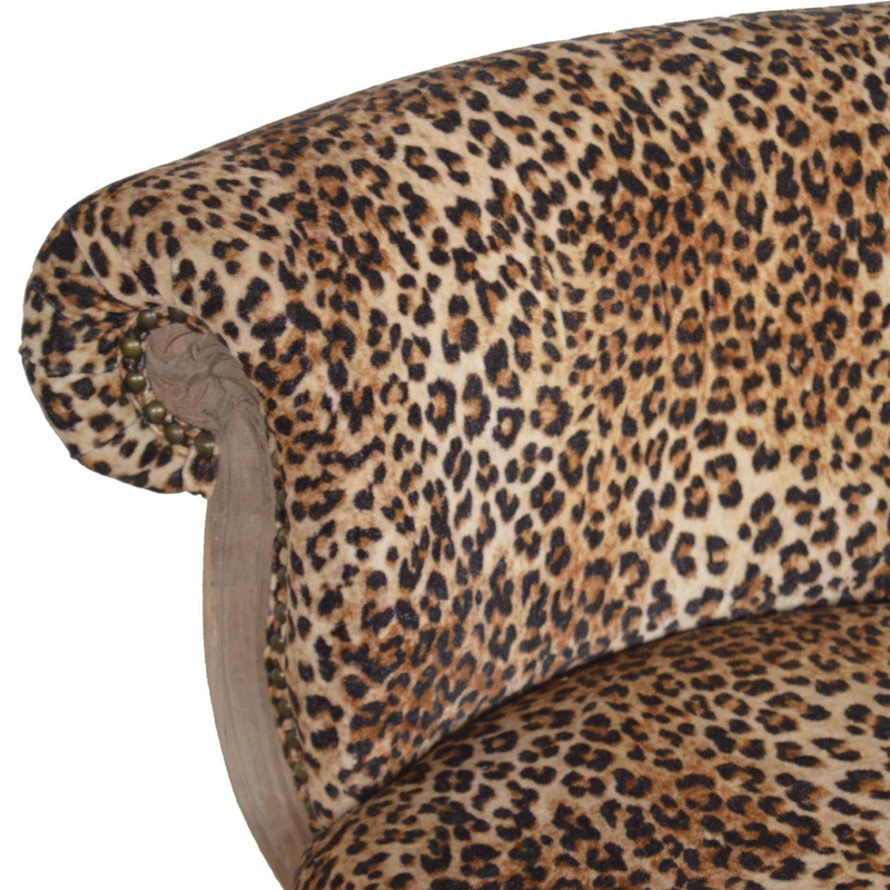 Perkins Leopard Print Velvet Occasional Chair by Lavishway | Bedroom Chairs-59102