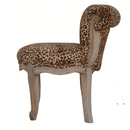 Perkins Leopard Print Velvet Occasional Chair by Lavishway | Bedroom Chairs-59101