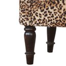 Perkins Leopard Print Velvet Dressing Bench by Lavishway | Benches & Storage Benches-59078