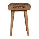 Perkins Leopard Print Velvet Style Footstool by Lavishway | Footstool-59052