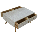 Santorini Taupe 2 Drawers Coffee Table by Lavishway | Coffee Tables-59047