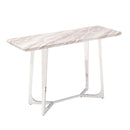 Lima Rectangular Marble Top Console Table by Lavishway | Hallway Console Table-24961