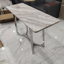 Lima Rectangular Marble Top Console Table by Lavishway | Hallway Console Table-24964
