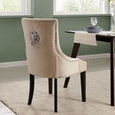 Lion Velvet upholstered Dining Chair by Lavishway | Dining Chairs-24951