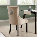 Lion Velvet upholstered Dining Chair by Lavishway | Dining Chairs-24949