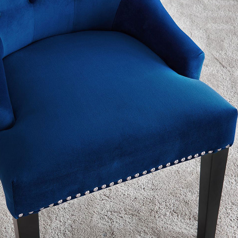 Lion Velvet upholstered Dining Chair by Lavishway | Dining Chairs-24959