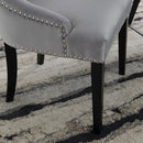 Lion Velvet upholstered Dining Chair by Lavishway | Dining Chairs-24945