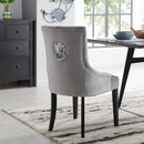 Lion Velvet upholstered Dining Chair by Lavishway | Dining Chairs-24944