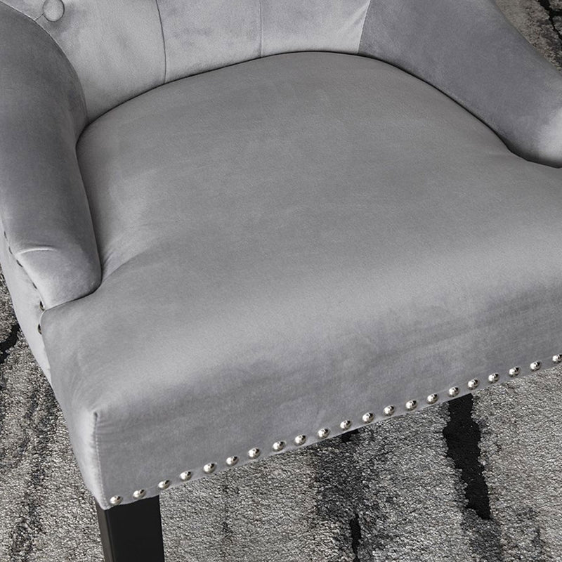 Lion Velvet upholstered Dining Chair by Lavishway | Dining Chairs-24942