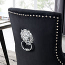 Lion Velvet upholstered Dining Chair by Lavishway | Dining Chairs-24938