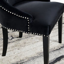 Lion Velvet upholstered Dining Chair by Lavishway | Dining Chairs-24937