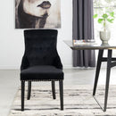 Lion Velvet upholstered Dining Chair by Lavishway | Dining Chairs-24933