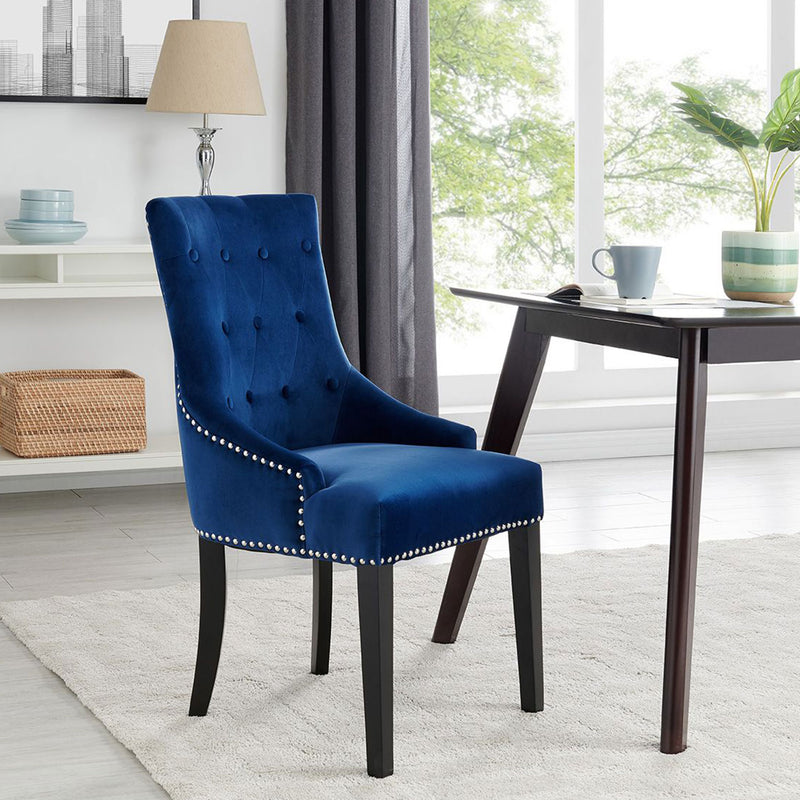Lion Velvet upholstered Dining Chair by Lavishway | Dining Chairs-24929