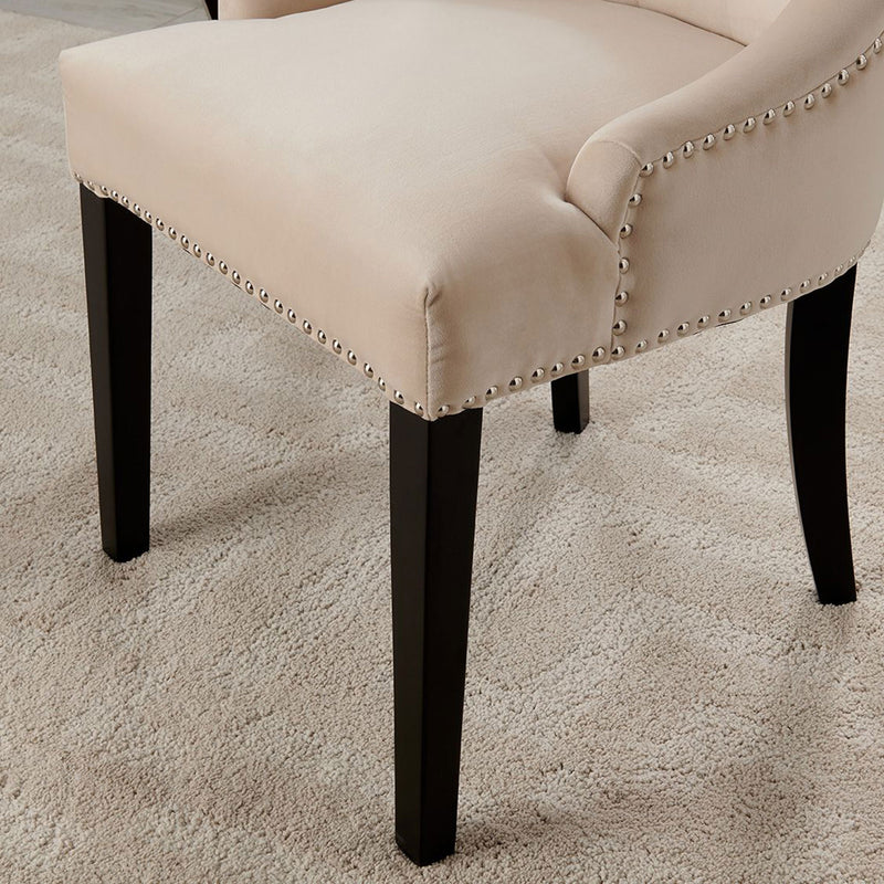 Lion Velvet upholstered Dining Chair by Lavishway | Dining Chairs-24953