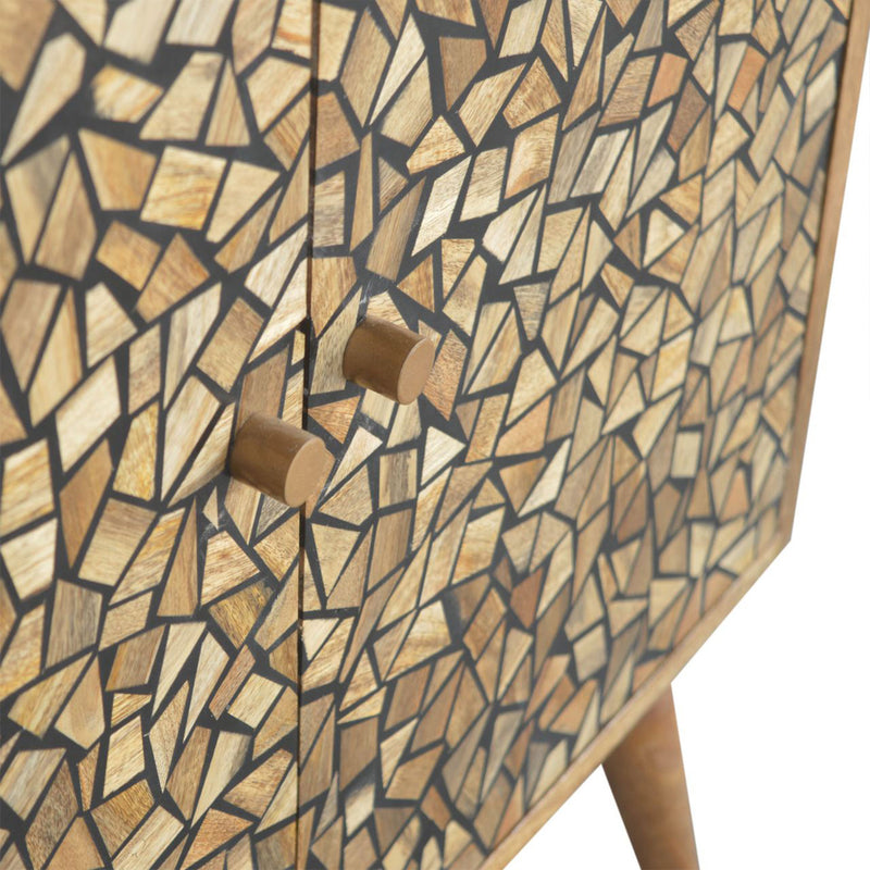 Lisbon Black Abstract 2 Doors Cabinet by Lavishway | Hallway Cabinets-58985