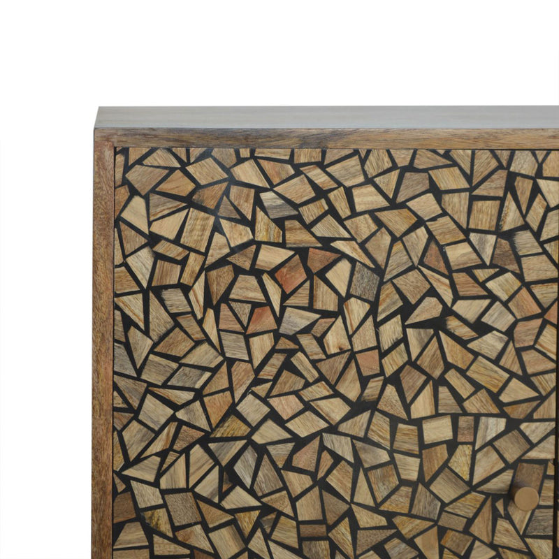 Lisbon Black Abstract 2 Doors Cabinet by Lavishway | Hallway Cabinets-58983