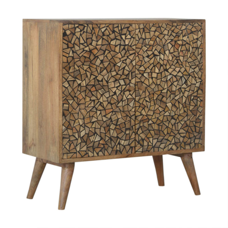 Lisbon Black Abstract 2 Doors Cabinet by Lavishway | Hallway Cabinets-58981