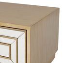 Lisbon 2 Drawer Gold Coffee Table by Lavishway | Coffee Tables-24926