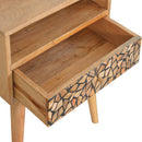 Lisbon Resin Patterned 1 Drawer Bedside Table by Lavishway | Bedside Tables-59000