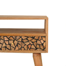 Lisbon Resin Patterned 1 Drawer Bedside Table by Lavishway | Bedside Tables-58998