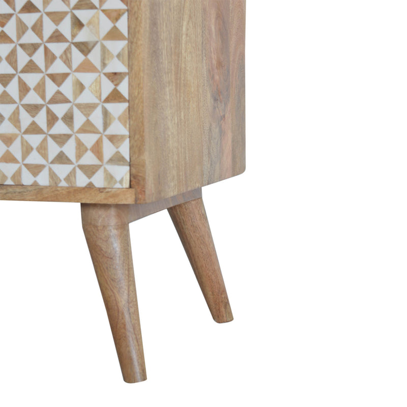 Lisbon White Abstract 2 Doors Cabinet by Lavishway | Hallway Cabinets-58948