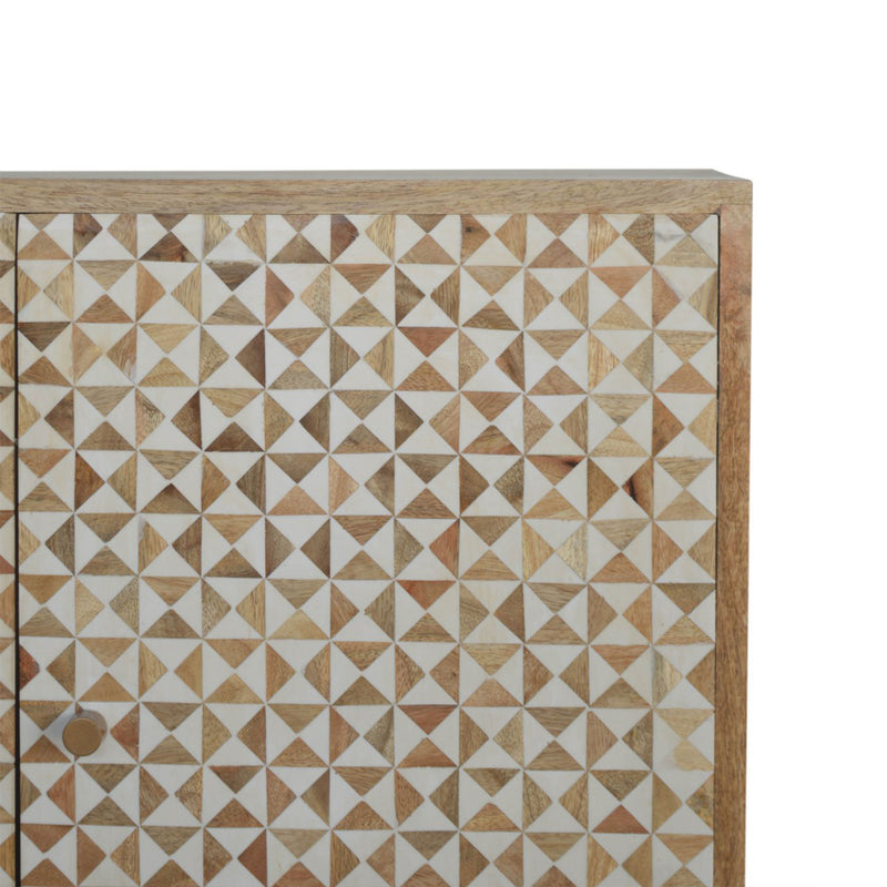 Lisbon White Abstract 2 Doors Cabinet by Lavishway | Hallway Cabinets-58945