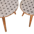 Lismore Screen Printed Tops Nest Of 2 Tables by Lavishway | Nest of Tables-58933