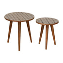 Lismore Screen Printed Tops Nest Of 2 Tables by Lavishway | Nest of Tables-58927