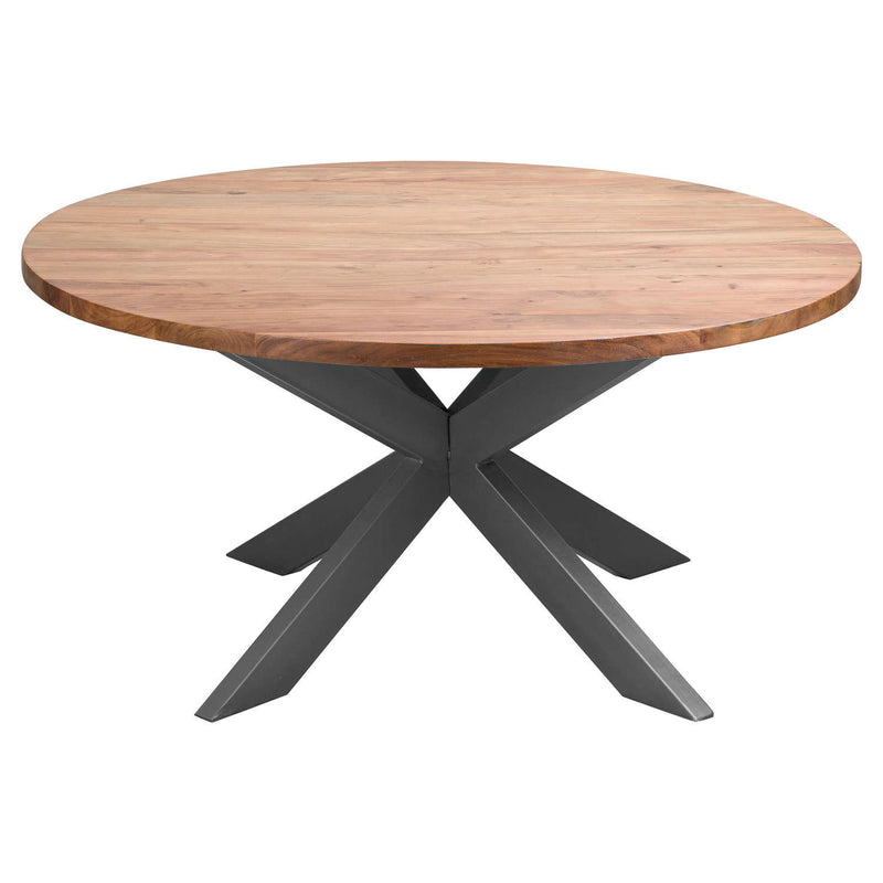 Live Edge Cross Legs Round Dining Table by Lavishway | Dining Tables-26836