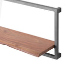 Live Edge Grey Metal Shelf Unit by Lavishway | Book Shelves and Cabinets-26830