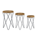 Loft 3 Wooden Top Nest Of Tables by Lavishway | Nest of Tables-51126
