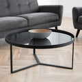 Loft Black Metal Base Coffee Table by Lavishway | Coffee Tables-61996