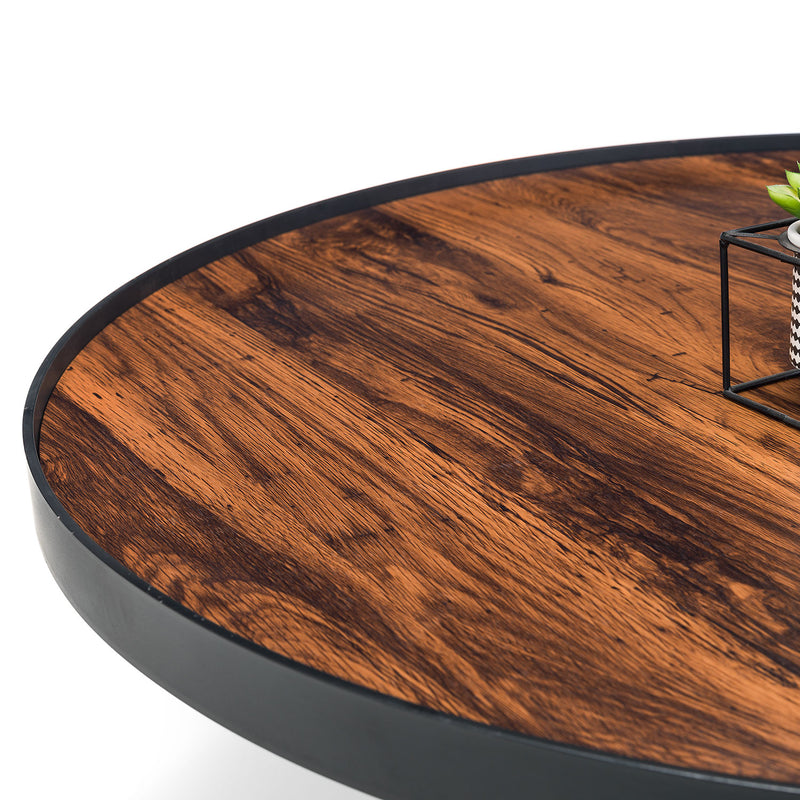 Loft Black Metal Base Coffee Table by Lavishway | Coffee Tables-62004