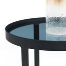 Loft Black Metal Base Lamp Table by Lavishway | Side Tables-61977
