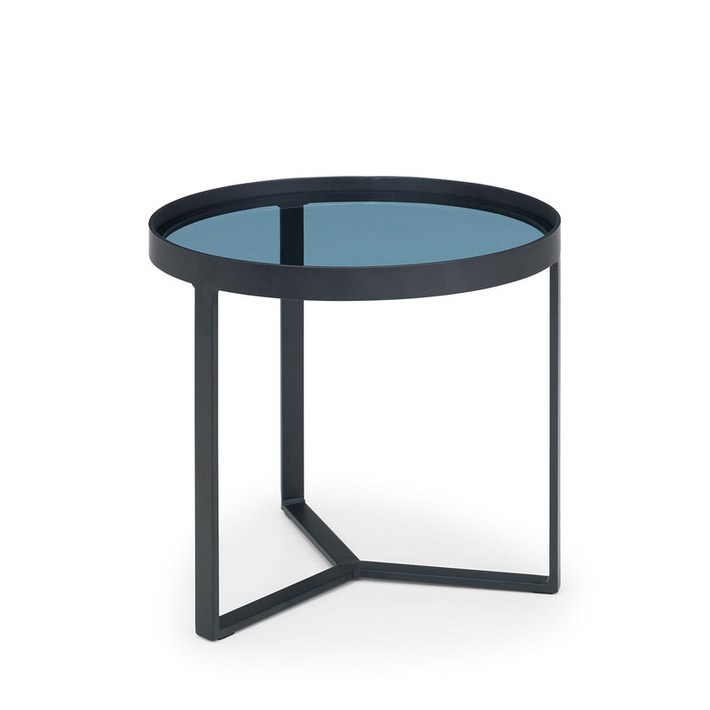 Loft Black Metal Base Lamp Table by Lavishway | Side Tables-61975