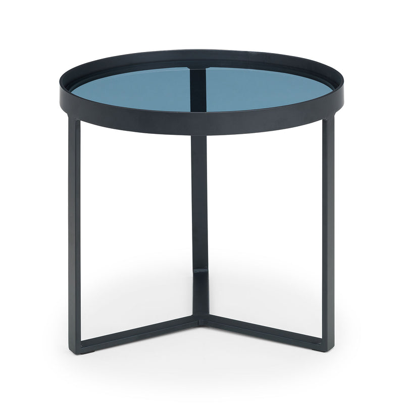 Loft Black Metal Base Lamp Table by Lavishway | Side Tables-61973