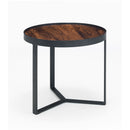 Loft Black Metal Base Lamp Table by Lavishway | Side Tables-61976