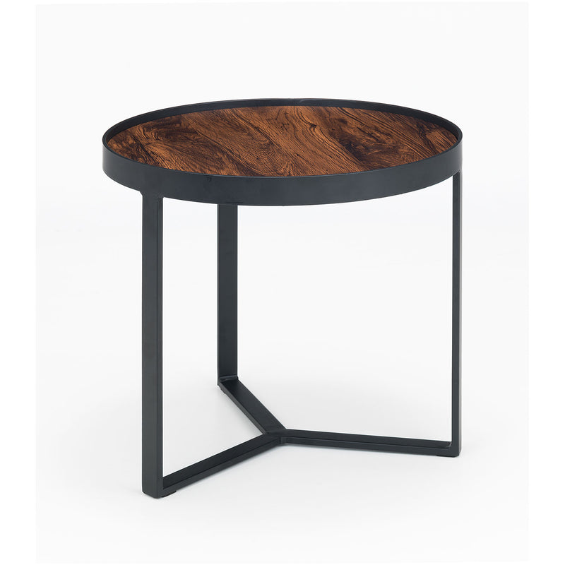 Loft Black Metal Base Lamp Table by Lavishway | Side Tables-61976
