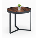 Loft Black Metal Base Lamp Table by Lavishway | Side Tables-61974