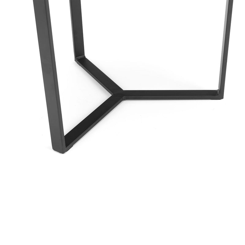 Loft Black Metal Base Lamp Table by Lavishway | Side Tables-61980