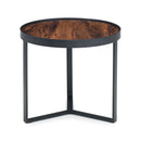 Loft Black Metal Base Lamp Table by Lavishway | Side Tables-61972