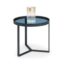 Loft Black Metal Base Lamp Table by Lavishway | Side Tables-61979