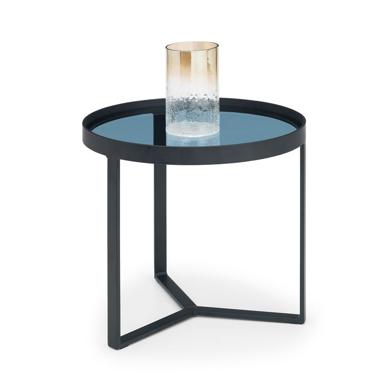 Loft Black Metal Base Lamp Table by Lavishway | Side Tables-61979