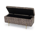 Tropical Velvet Printed Ottoman Storage by Lavishway | Benches & Storage Benches-35760
