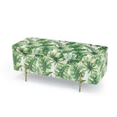 Tropical Velvet Printed Ottoman Storage by Lavishway | Benches & Storage Benches-35763