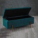 Lola Velvet Storage Ottoman Bench by Lavishway | Benches & Storage Benches-28332
