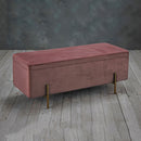 Lola Velvet Storage Ottoman Bench by Lavishway | Benches & Storage Benches-28328
